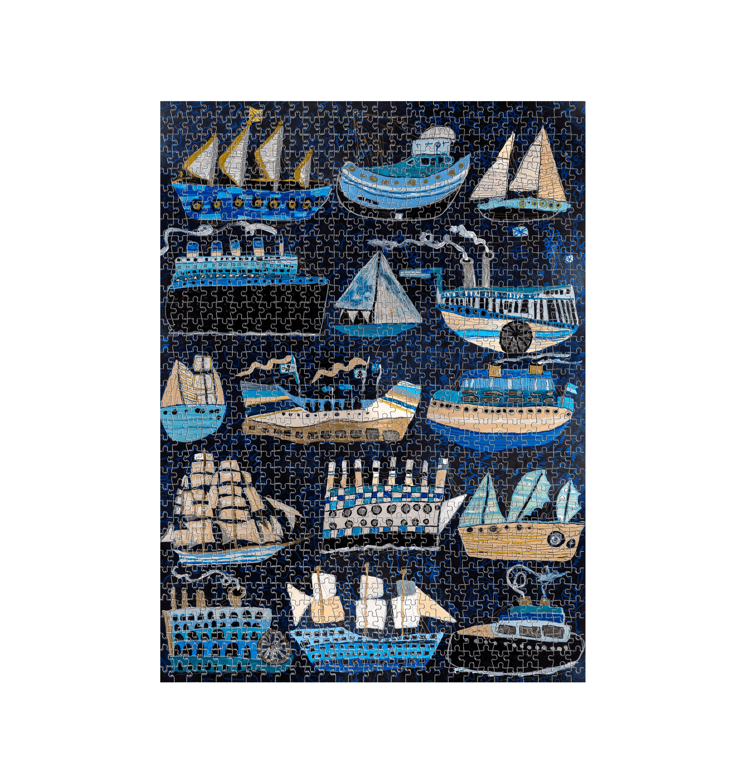 White Jigsaw Puzzles Front