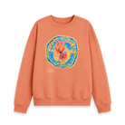 Apricot Printed Sweater Front