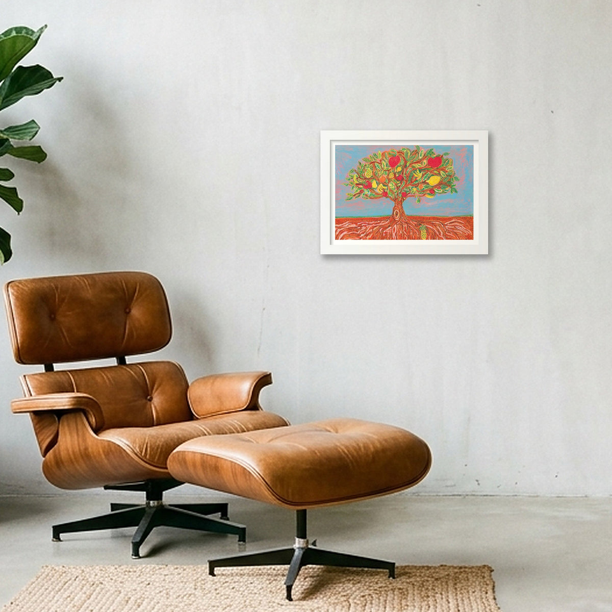 Colin's Tree for Life — A4 (30×21cm, 12×8") White Frame