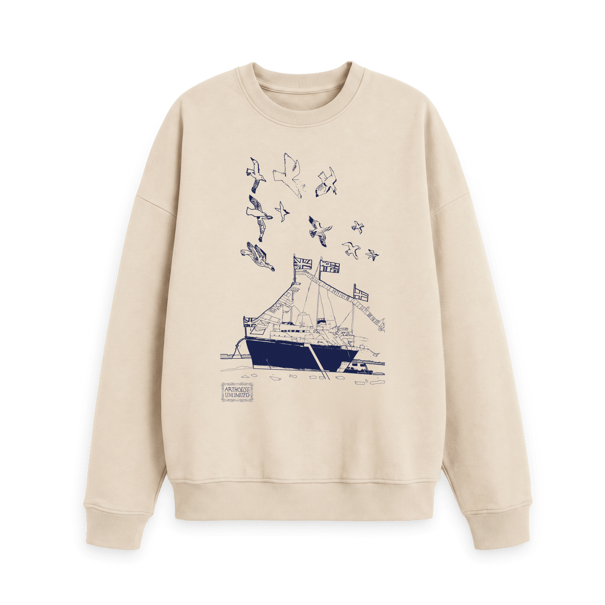 Oat Printed Sweater Front
