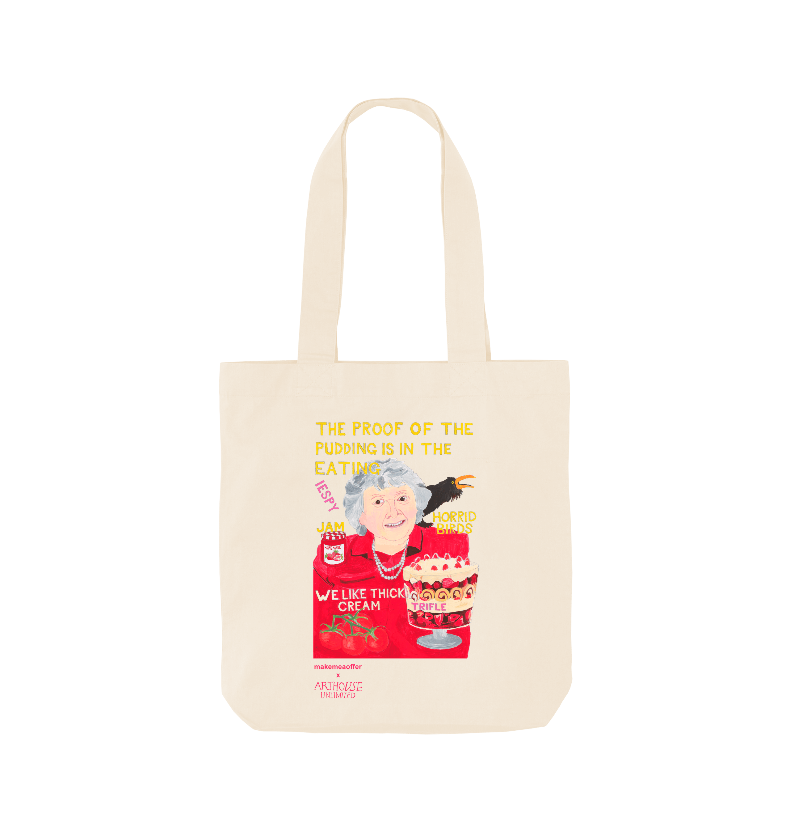 Natural Printed Bag Front