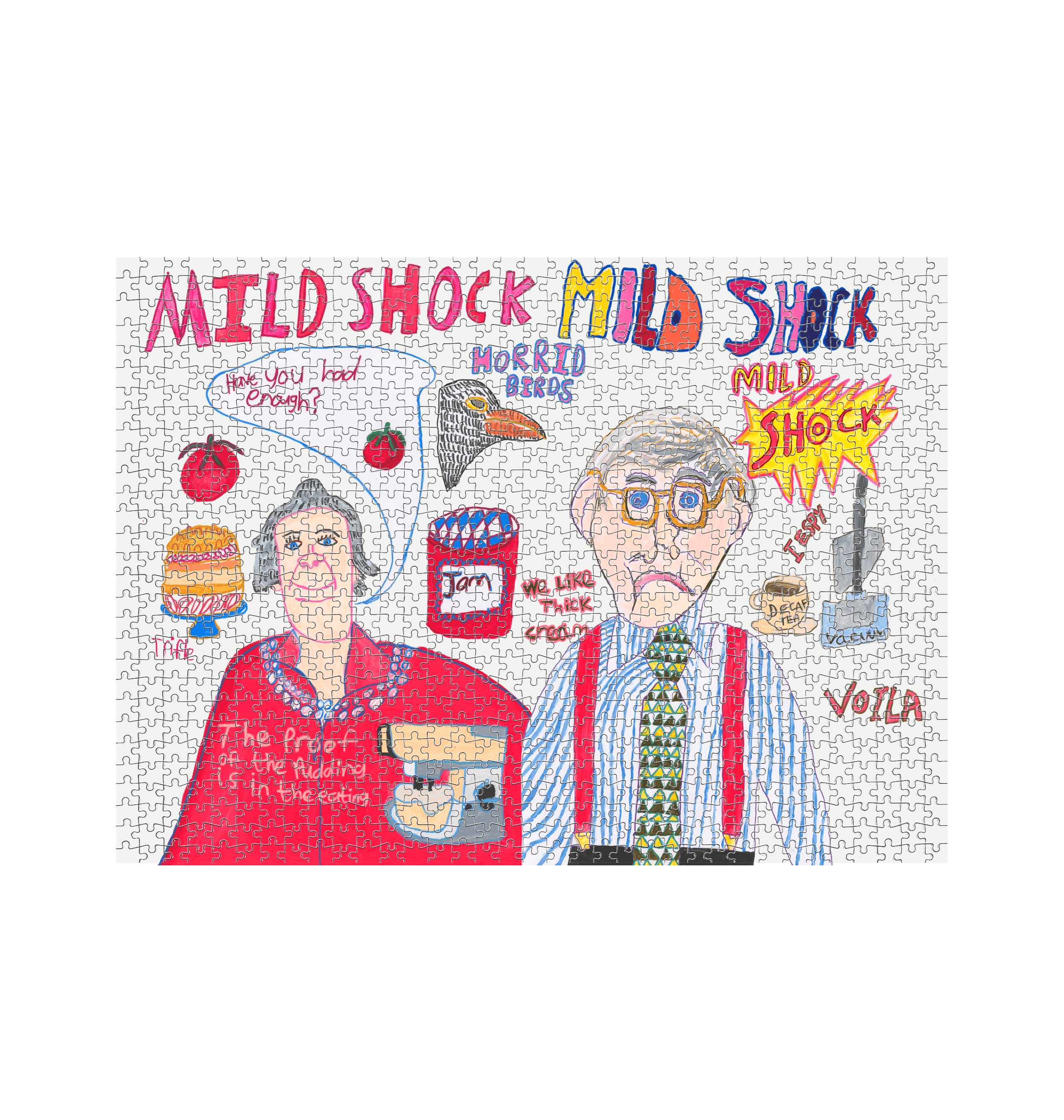 White Jigsaw Puzzles Front