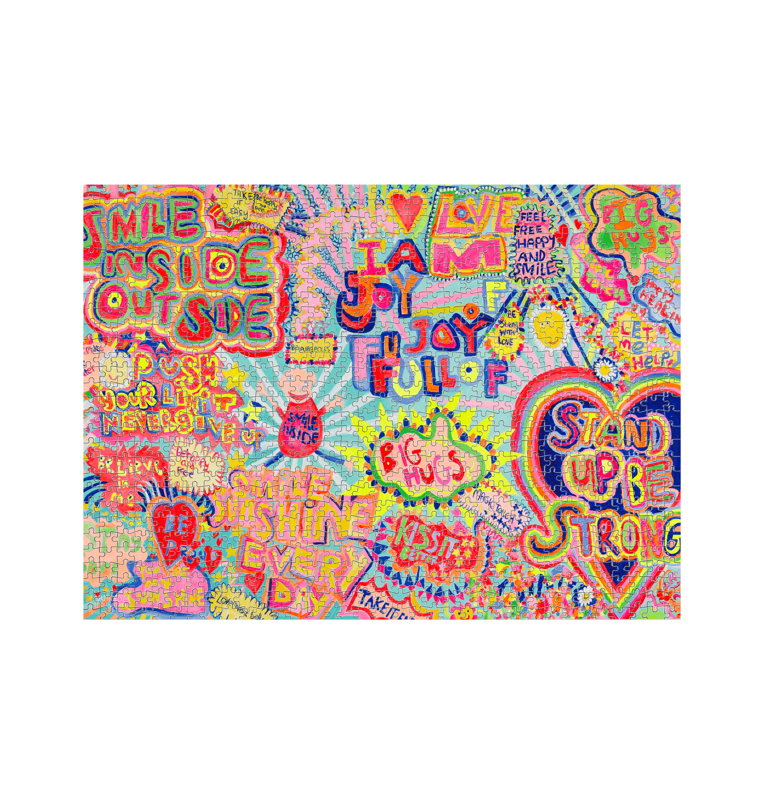 White 1000 Piece Jigsaw Puzzle Front