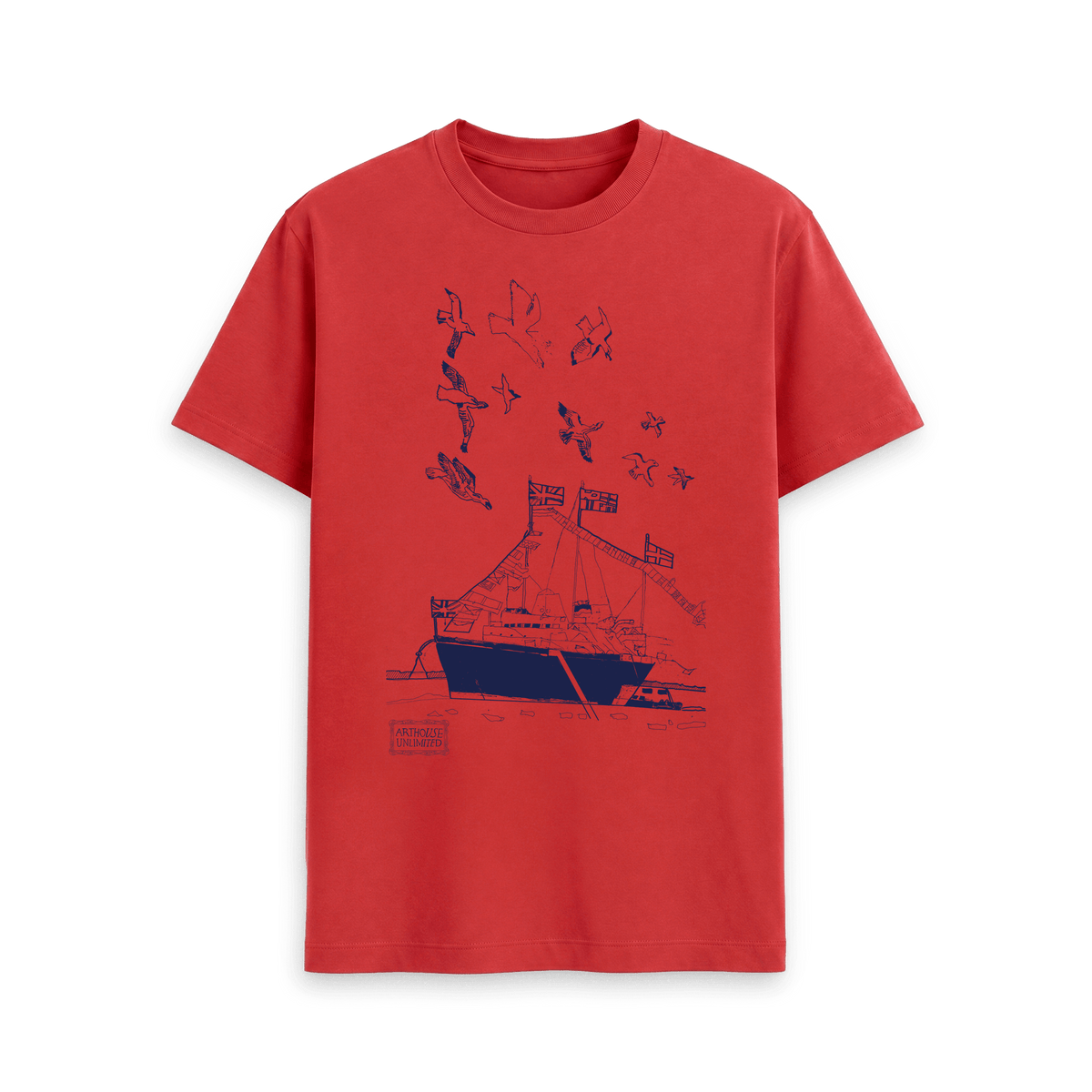 Red Printed T-shirt Front