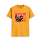 Mustard Printed T-shirt Front
