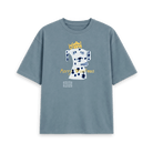 Stone Blue Printed T-shirt Front