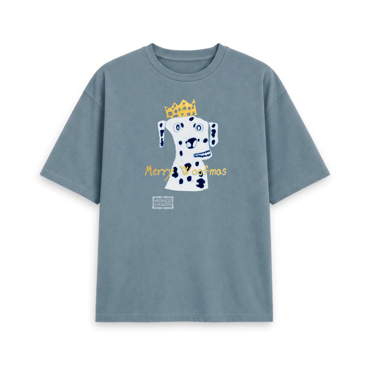 Stone Blue Printed T-shirt Front