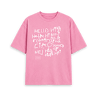 Rose Pink Printed T-shirt Front