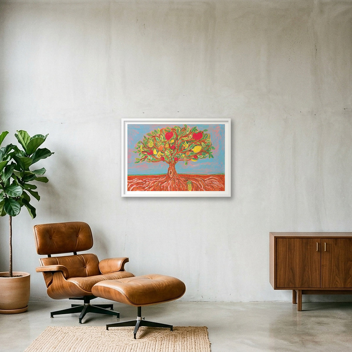 Colin's Tree for Life — 84×59cm, 33×23" White Frame
