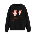 Black Printed Sweater Front
