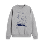 Athletic Grey Printed Sweater Front