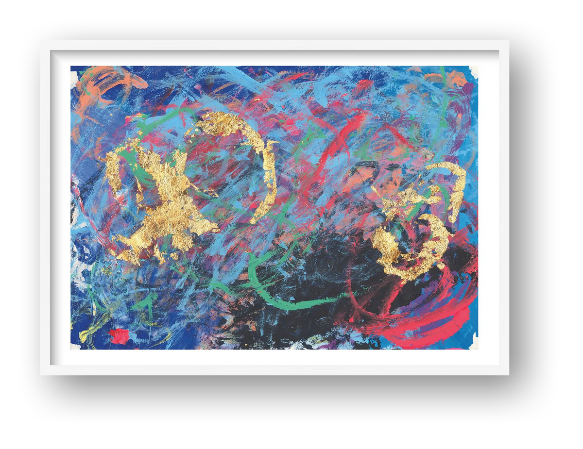 Giclee_nicky mason rainbow burp landscape A1 — framed