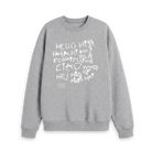 Athletic Grey Printed Sweater Front