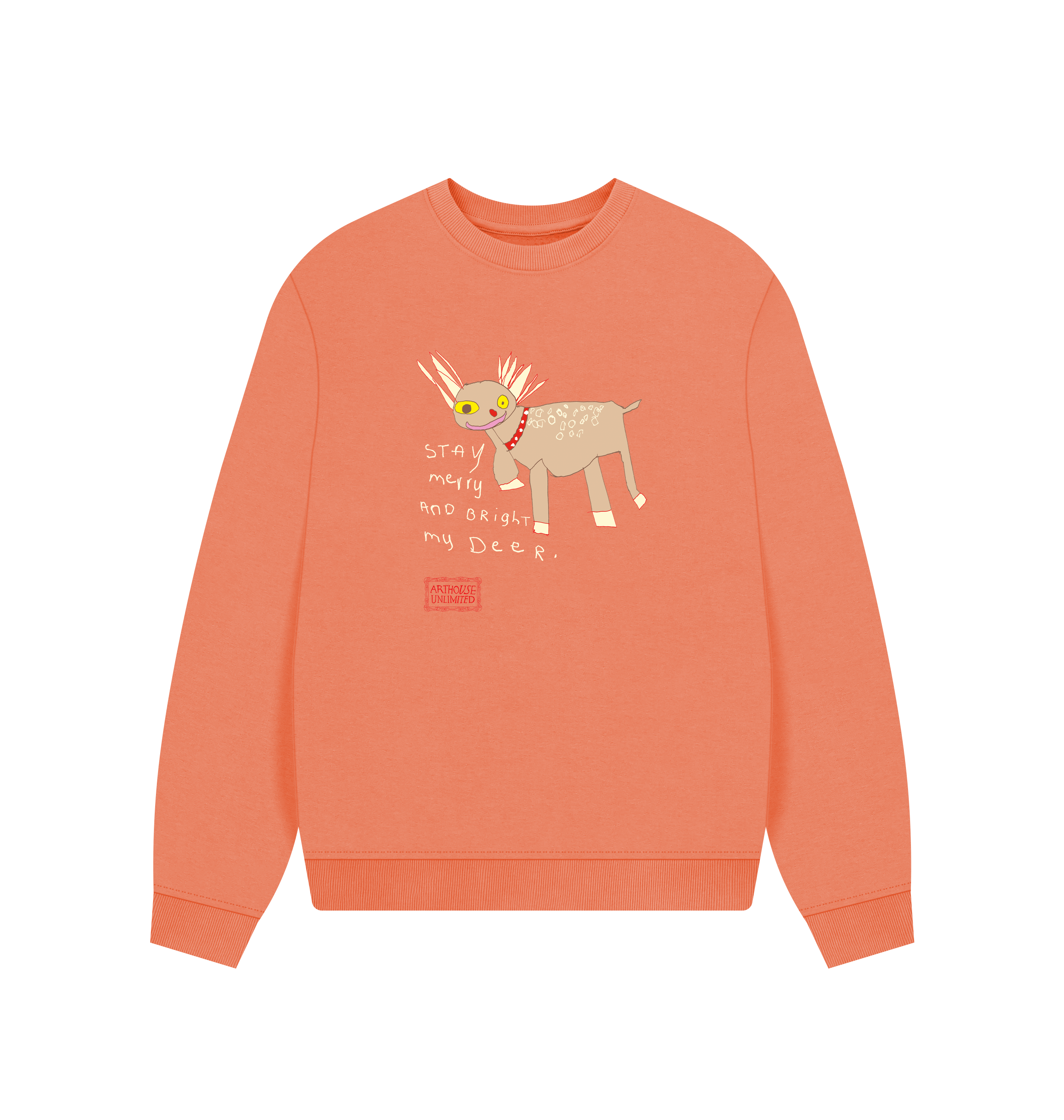 Apricot Printed Sweater Front