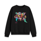 Black Printed Sweater Front