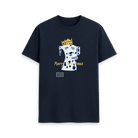 Navy Blue Printed T-shirt Front