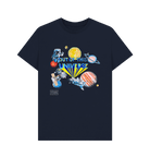 Navy Blue Printed T-shirt Front