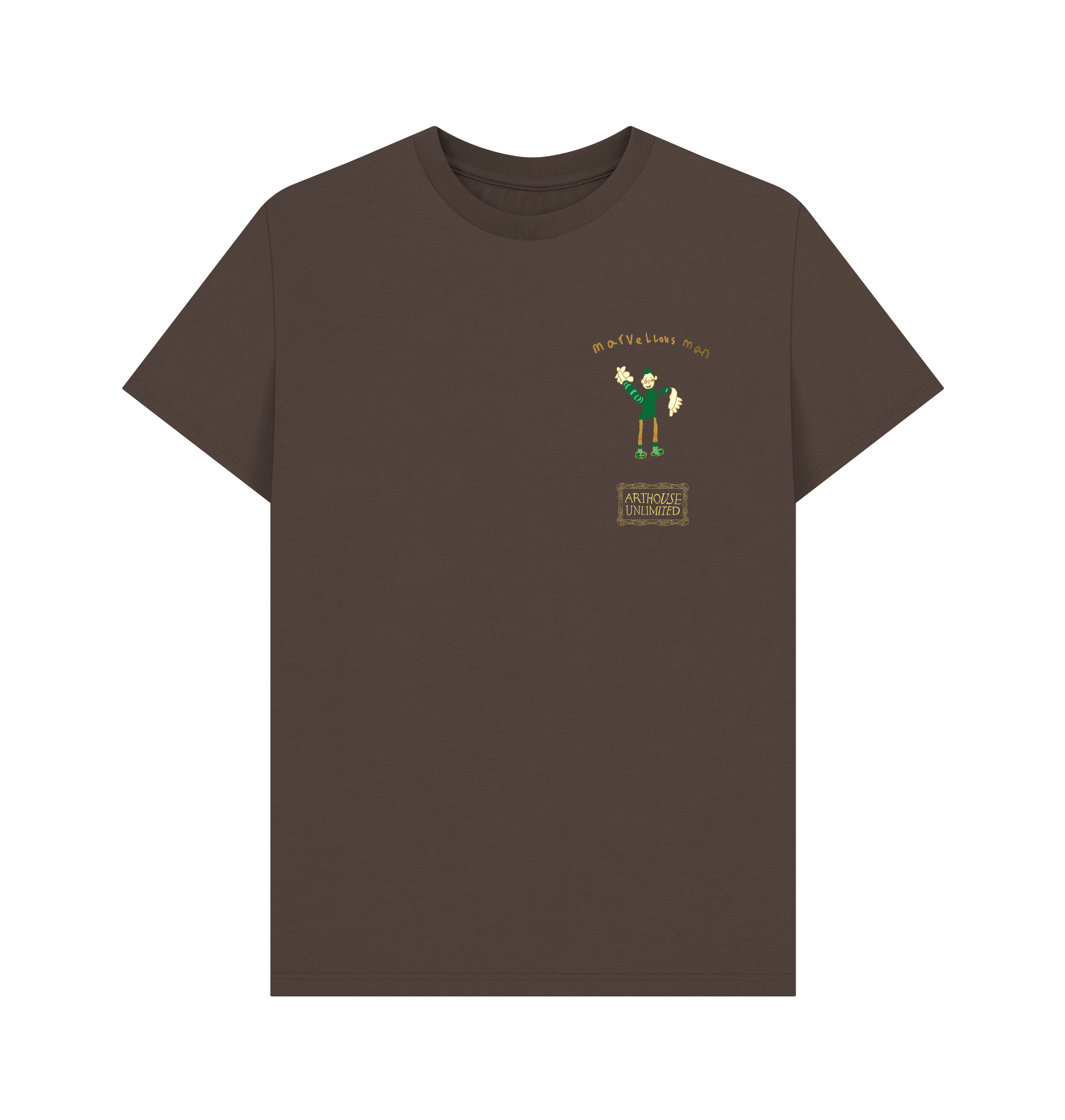 Chocolate Printed T-shirt Front