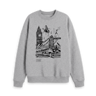 Athletic Grey Printed Sweater Front
