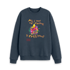 Navy Blue Printed Sweater Front