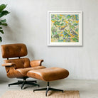 Giclee_dinosaurs 50x50 — 40×40cm, 16×16" White Frame