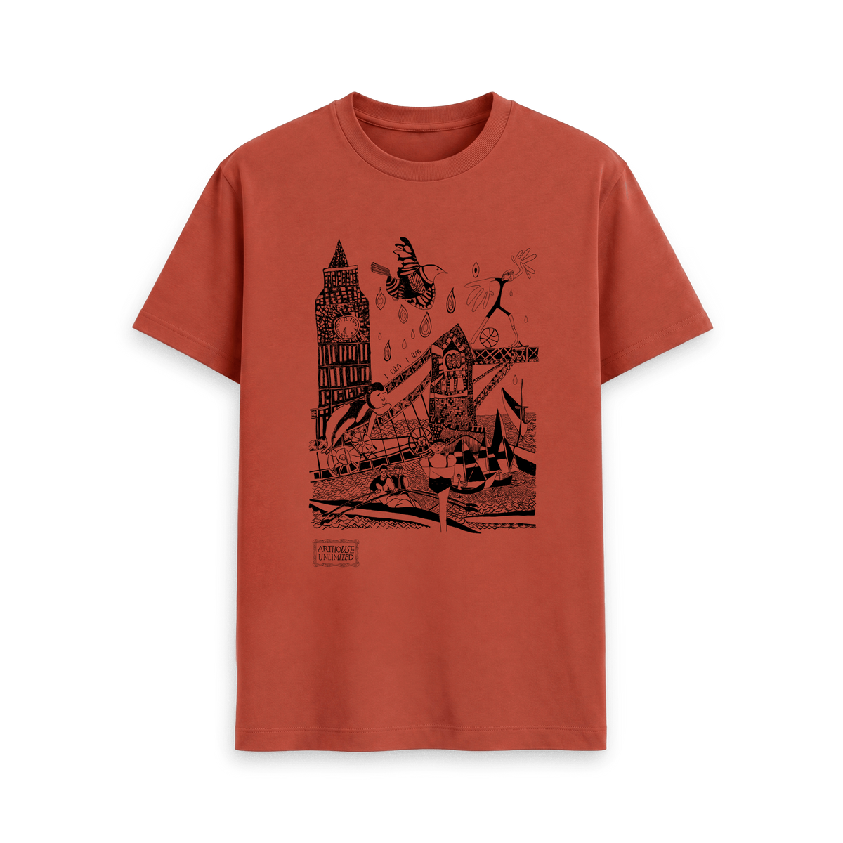 Rust Printed T-shirt Front