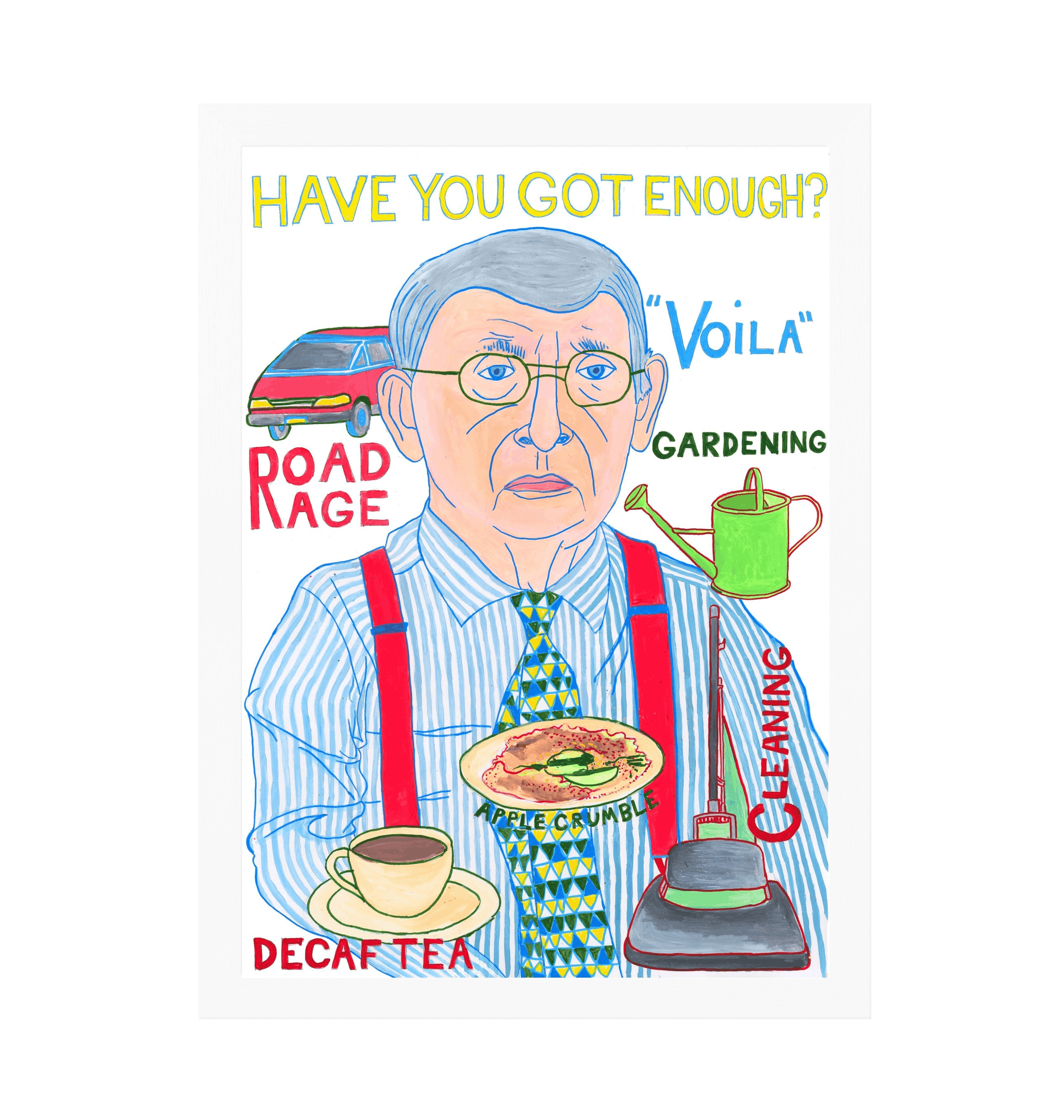 White Frame Framed art print Front