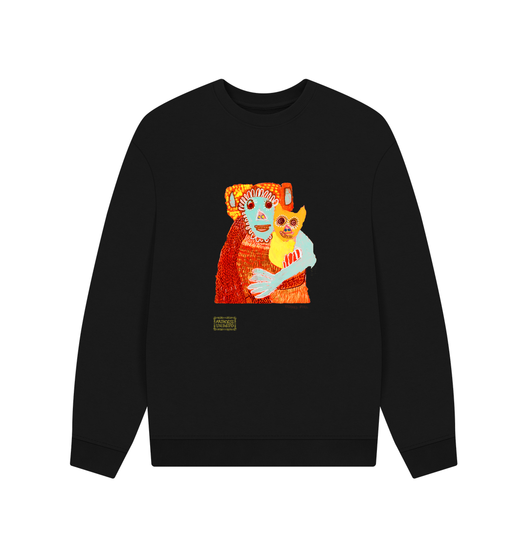 Black Printed Sweater