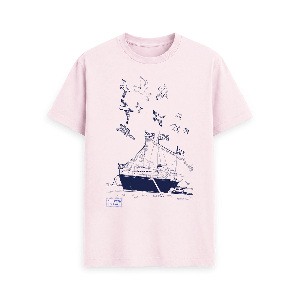 Pink Printed T-shirt Front