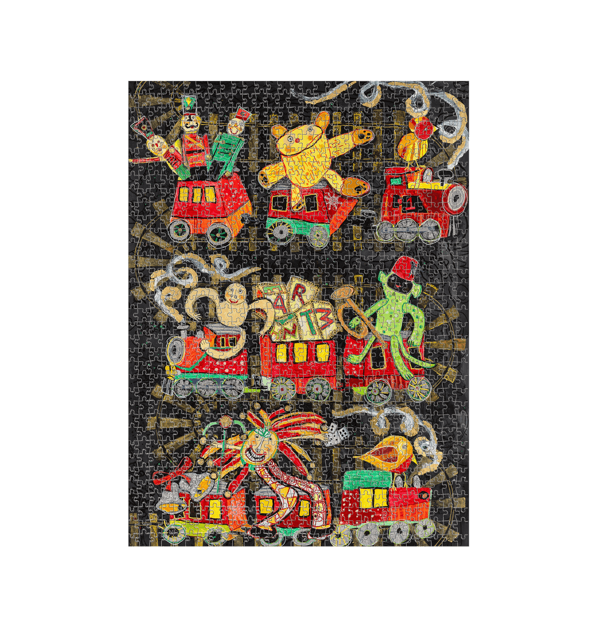 White Jigsaw Puzzles Front
