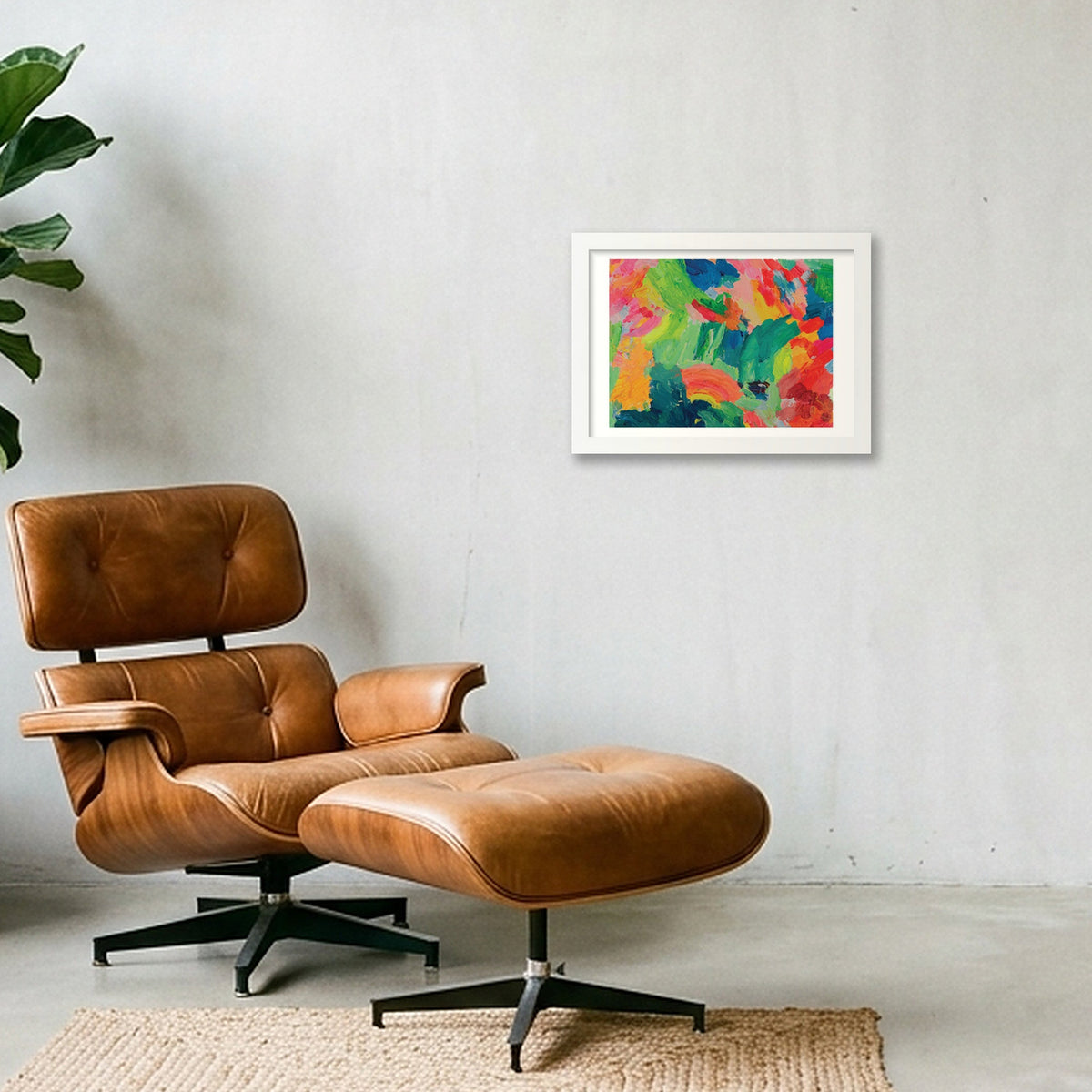 Giclee Rainbow Forest by Mandy Lyne landscape A1 — A4 (30×21cm, 12×8") White Frame