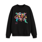 Black Printed Sweater Front
