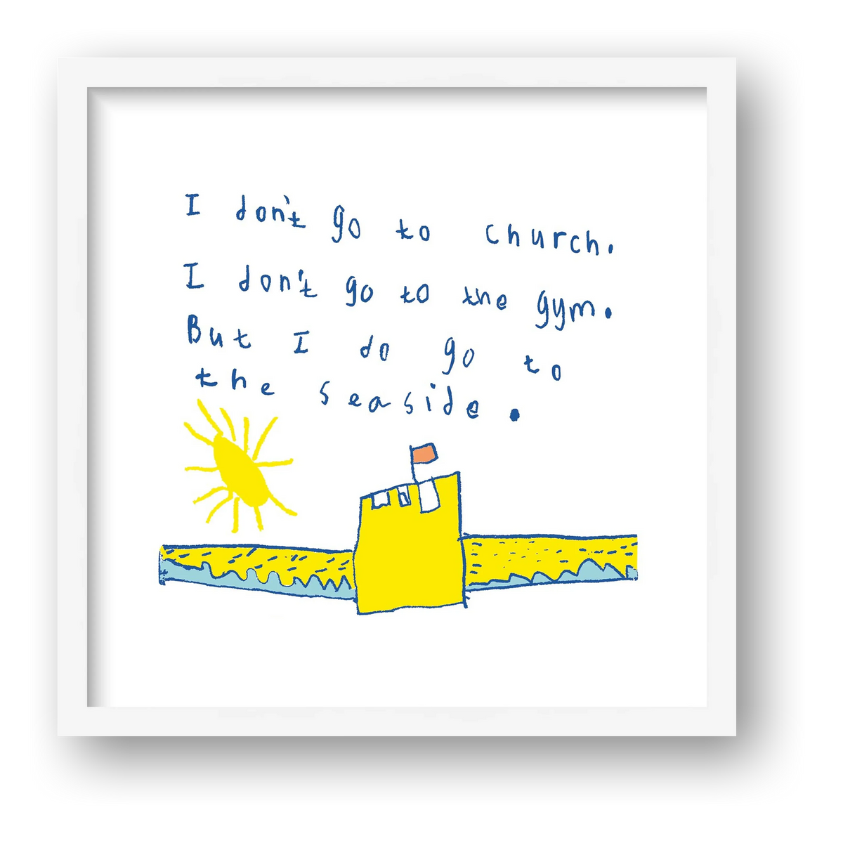 I don't go to church 50 x 50 — framed