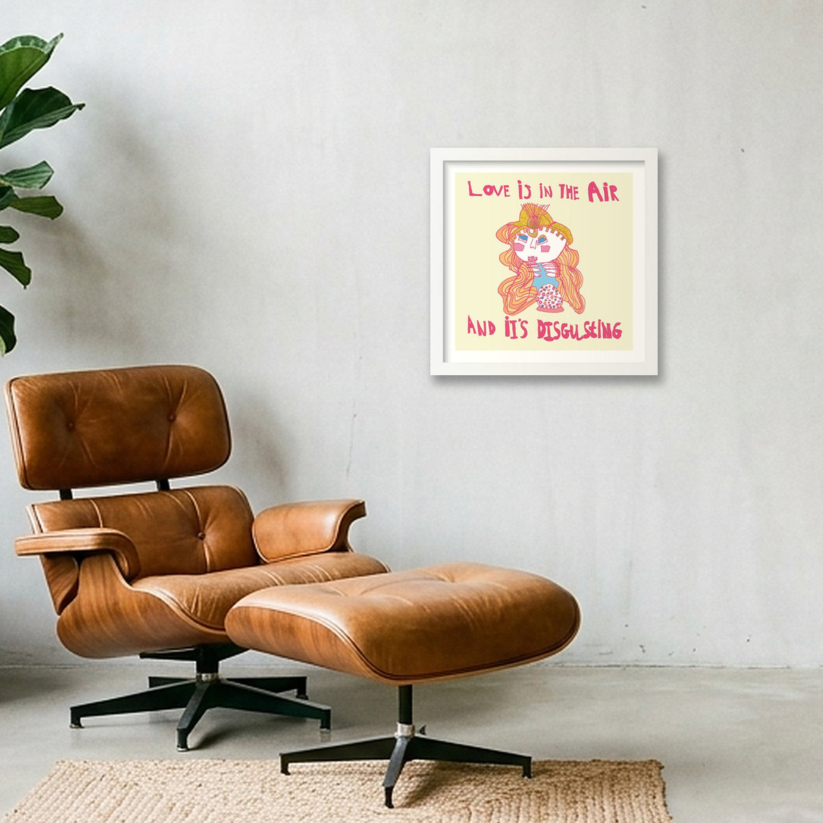 Love is in the air 50 x 50 — 30×30cm, 12×12" White Frame