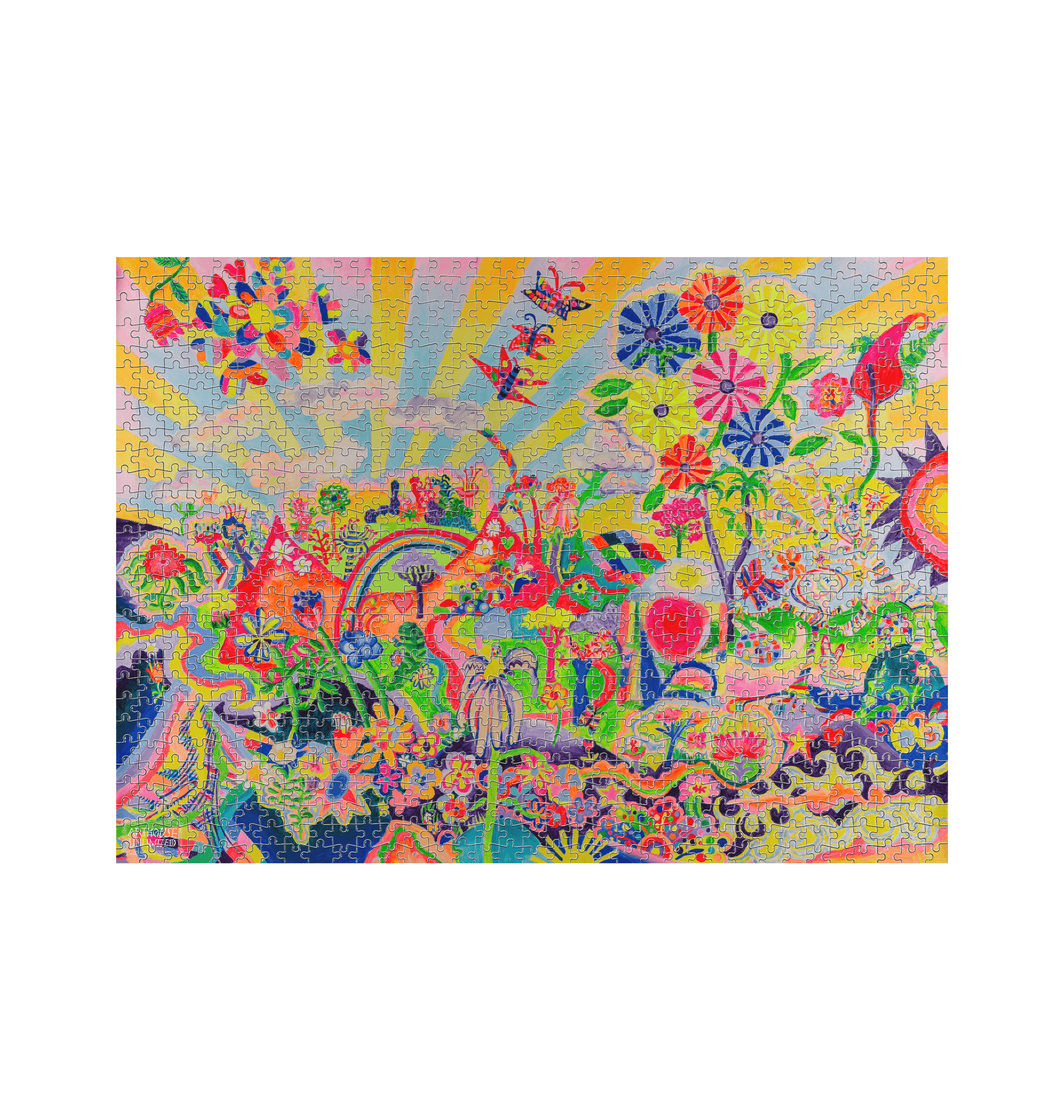 White 1000 Piece Jigsaw Puzzle Front