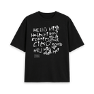Black Printed T-shirt Front