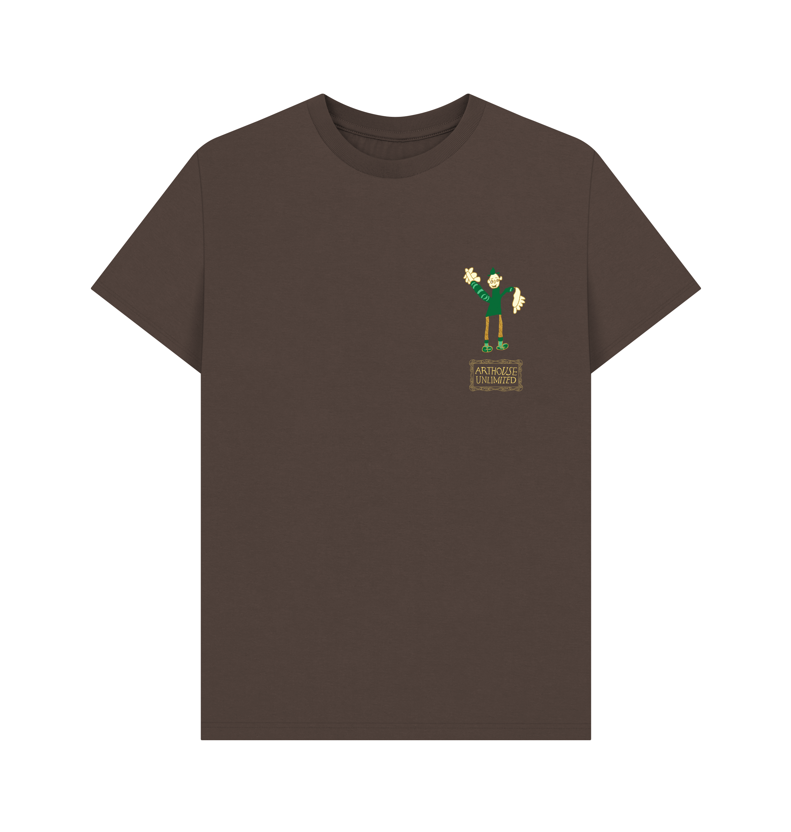 Chocolate Printed T-shirt Front