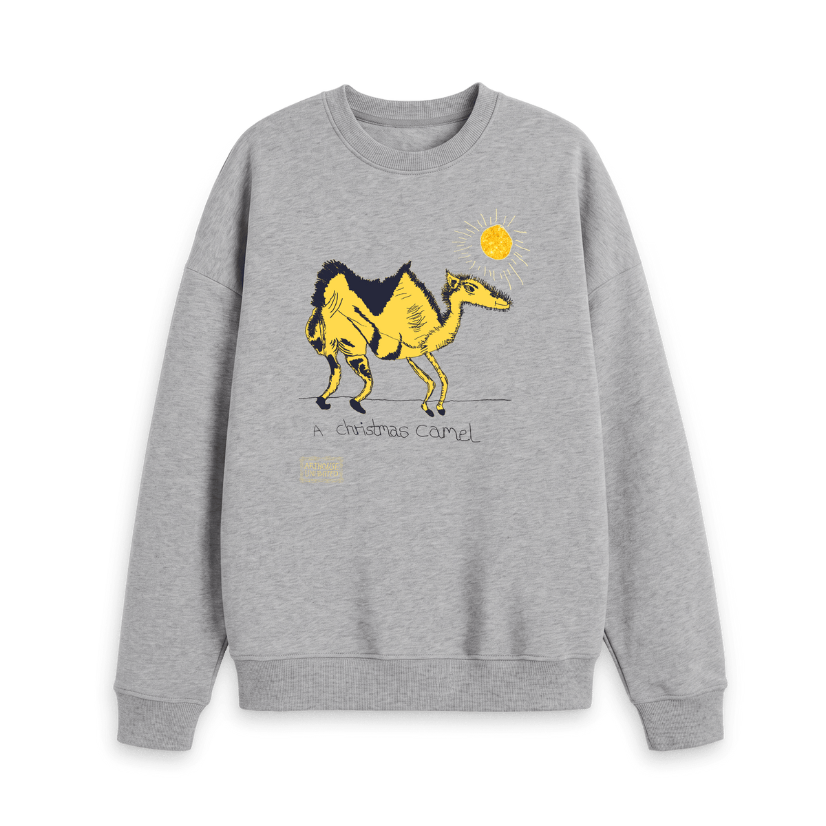Athletic Grey Printed Sweater Front