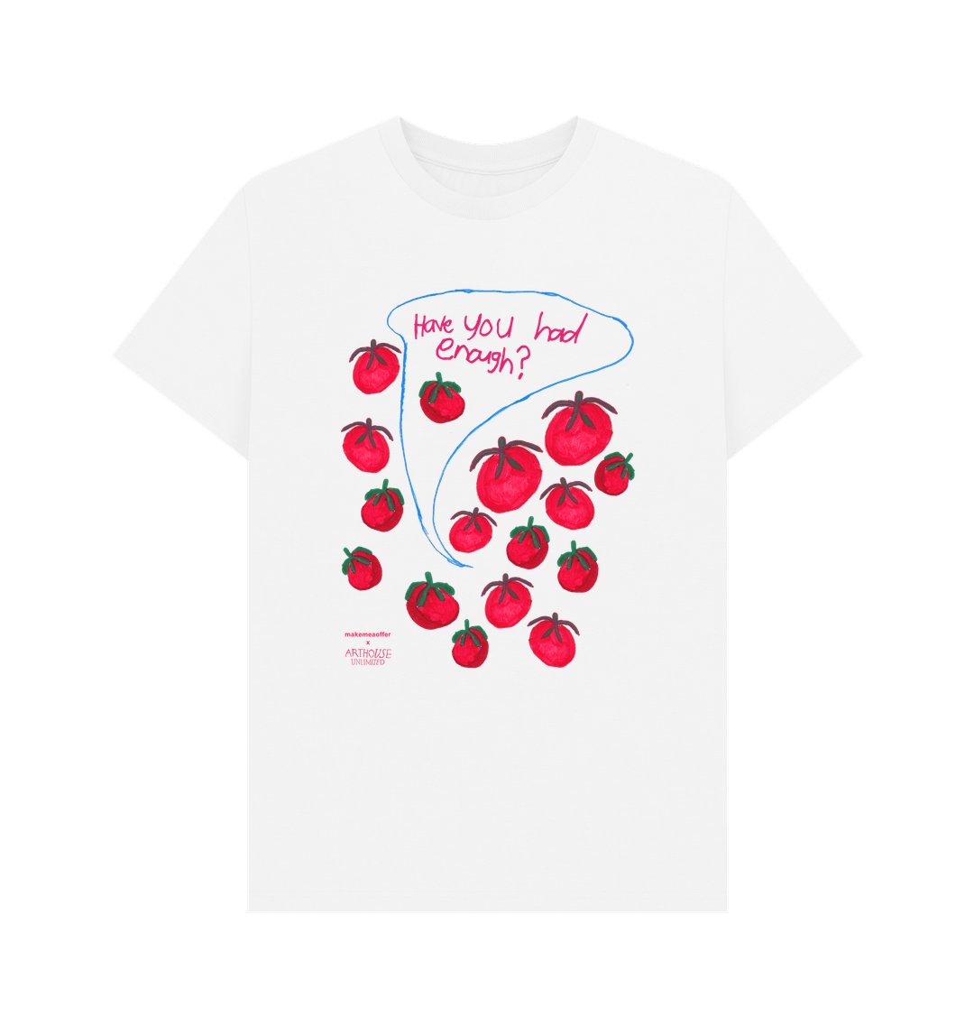 White Printed T-shirt Front