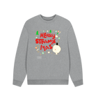 Athletic Grey Printed Sweater Front