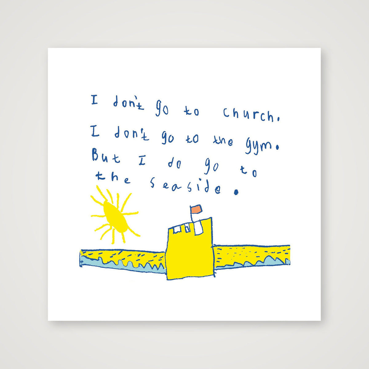 I don't go to church 50 x 50 — 30×30cm, 12×12" Print only