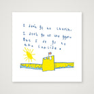 I don't go to church 50 x 50 — 40×40cm, 16×16" Print only