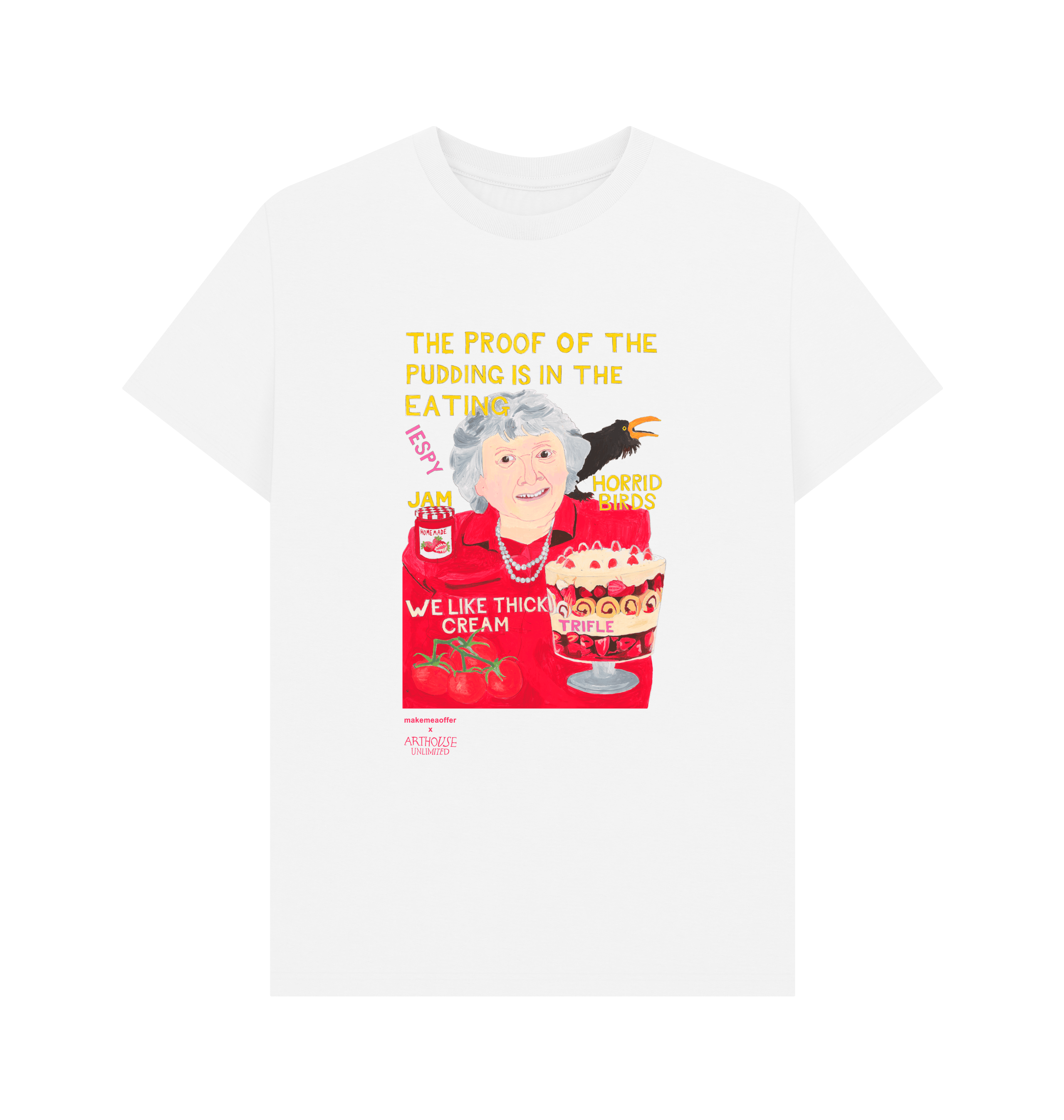 White Printed T-shirt Front