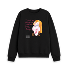 Black Printed Sweater Front