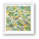 Giclee_dinosaurs 50x50 — framed