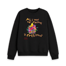 Black Printed Sweater Front