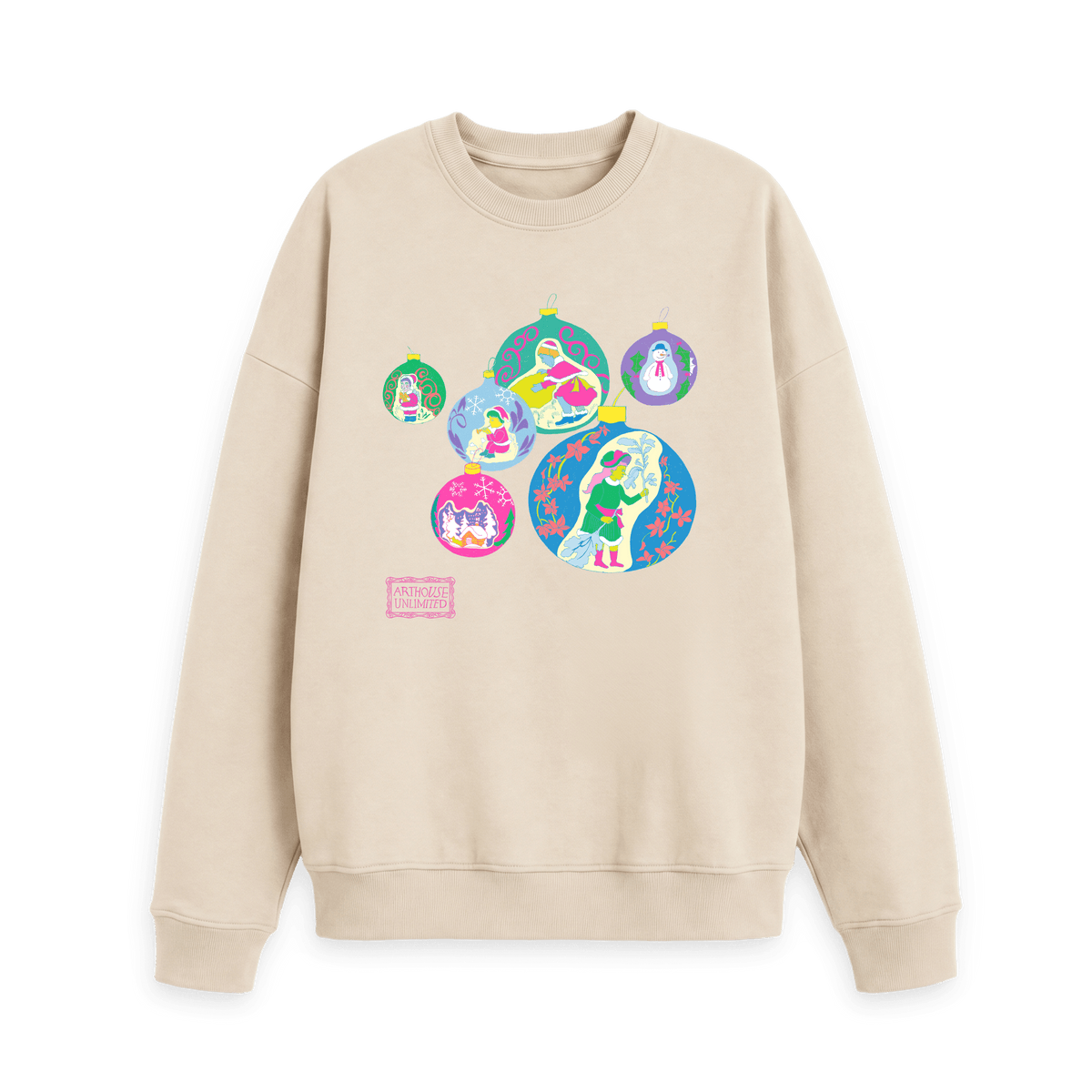 Oat Printed Sweater Front