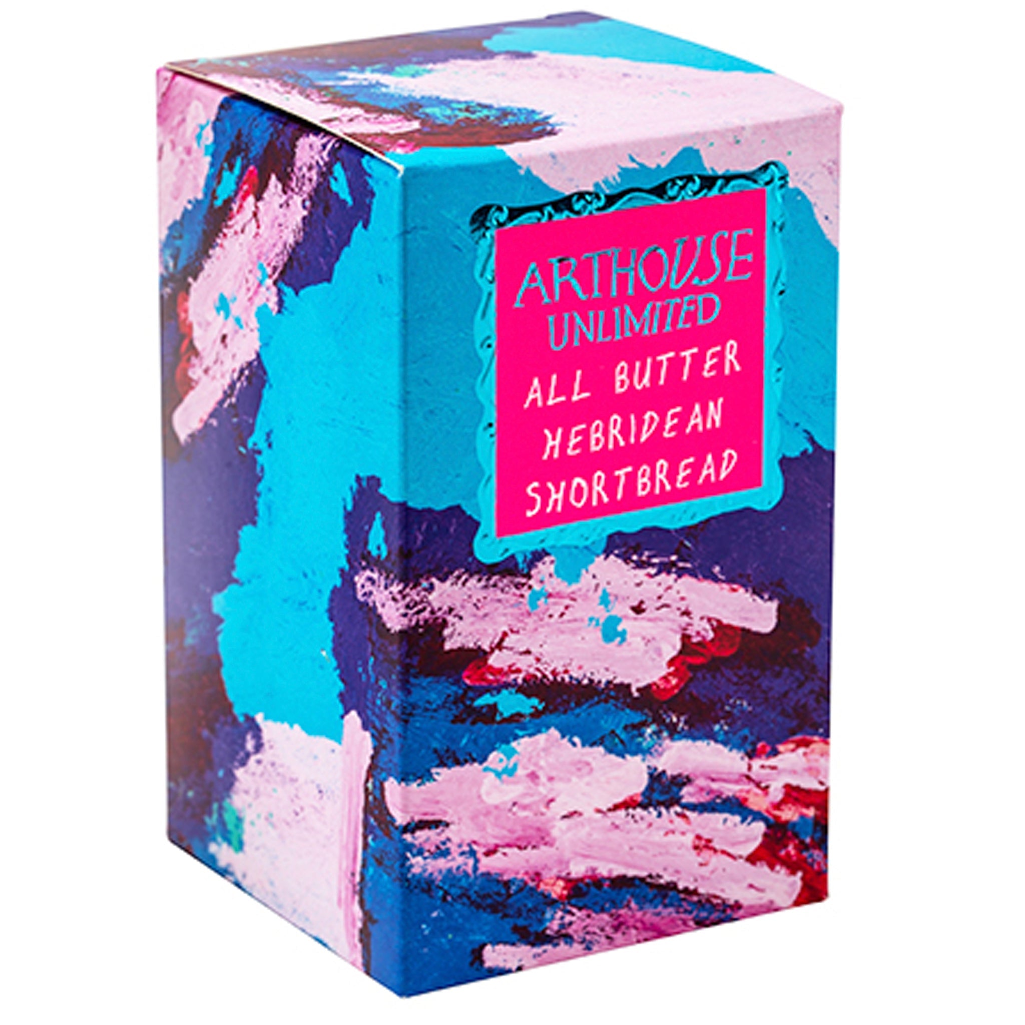 Sunshine at the Seaside, All Butter Hebridean Shortbread in pink and blue box