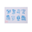 Printed poster of Blue Dogs, Riso Print