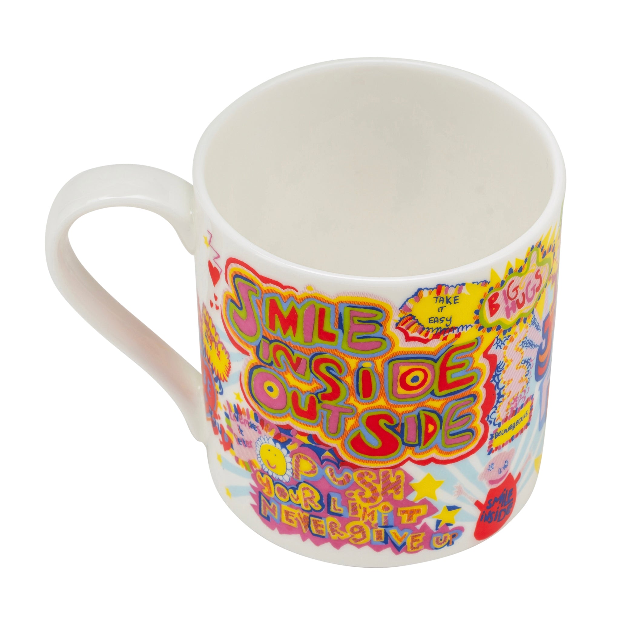 bright coloured Full of Joy, Fine Bone China Mug